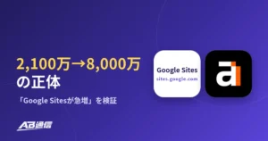「Google Sitesが検索上位に急増」は本当か？「2,100万→8,000万」の正体を確かめた【2026年10月】のアイキャッチ画像