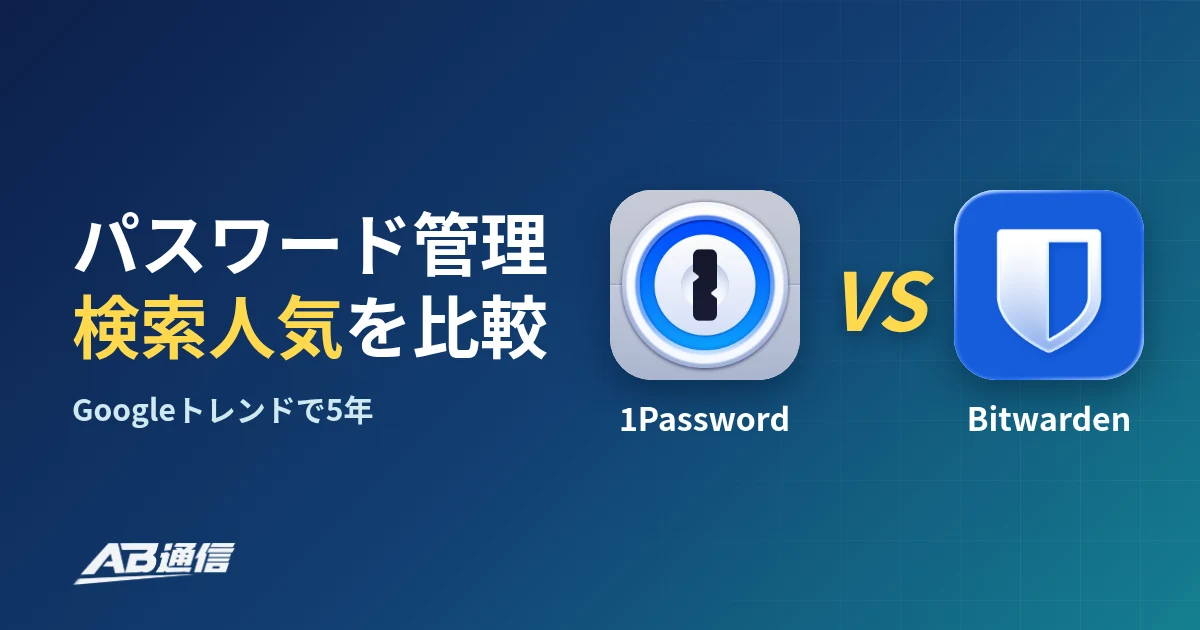 パスワード管理の検索人気、1Passwordが10月に前年の2倍超のアイキャッチ画像